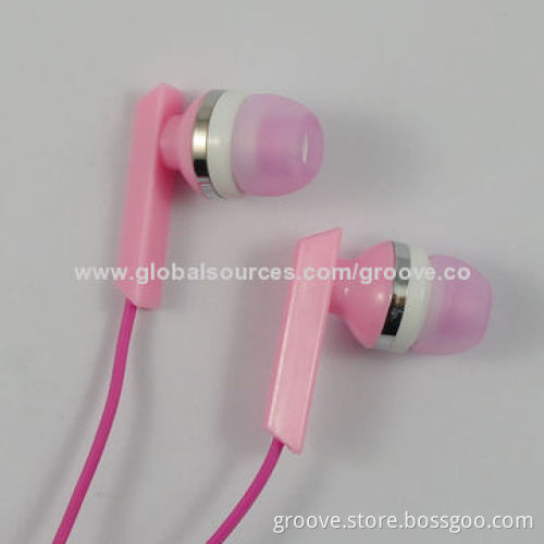 Wired Silicone Earphones with Flat Cable for iPhone 5S, iPhone and iPad
